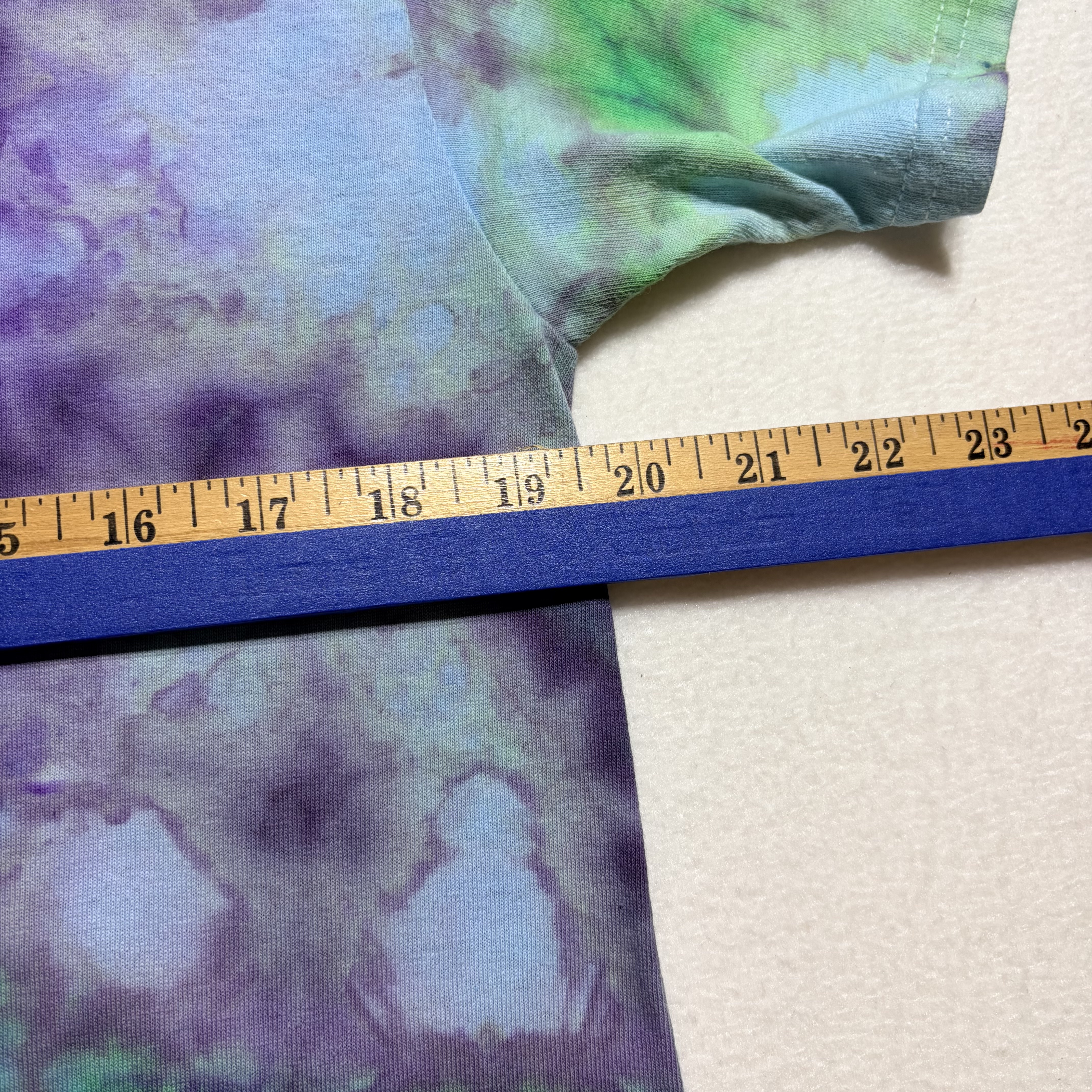 Purple/Blue/Green Tie Dye T‑Shirt – Hand Dyed – Unisex Medium