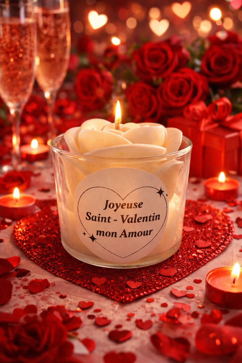 Bougie Saint-Valentin