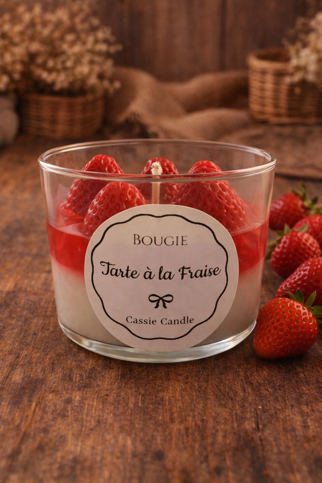 Bougie Tarte à la fraise 