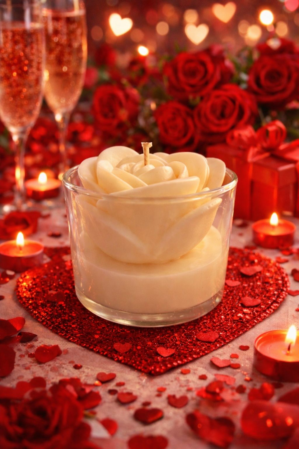 Bougie Saint-Valentin 