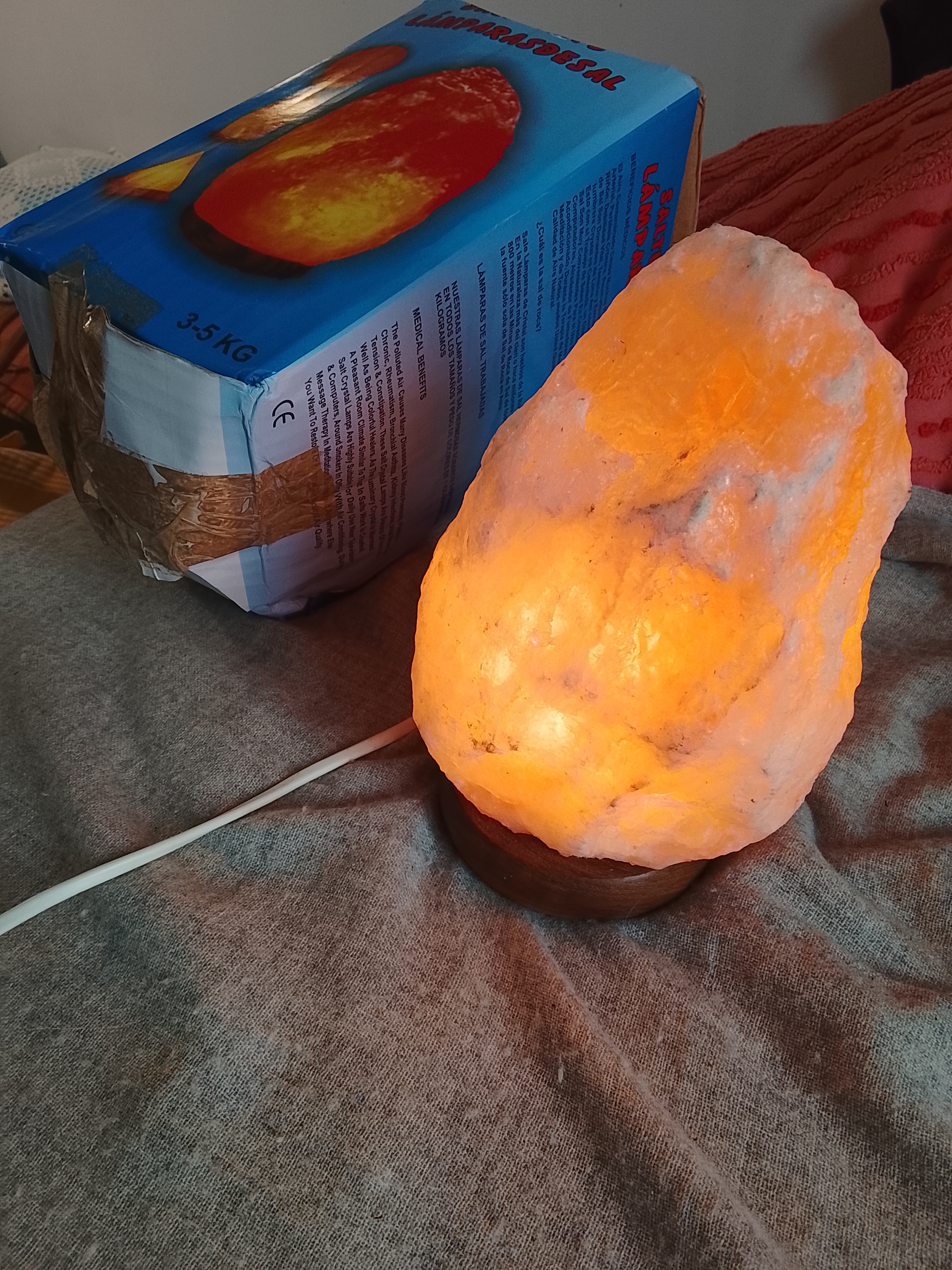 Lámpara de sal del Himalaya