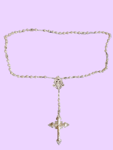 Rosario de plata de filigrana