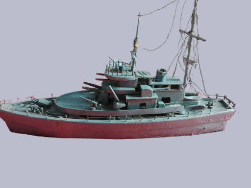 Barco modelo militar