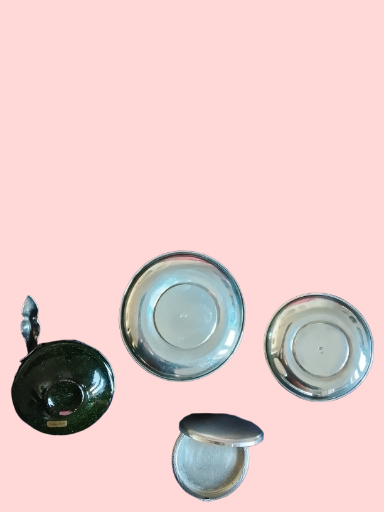 Platos decorativos de plata 9.25 con esmalte 