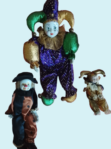 Muñecos payasos decorativos