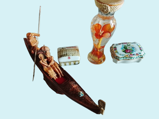 Barco decorativo solido de madera