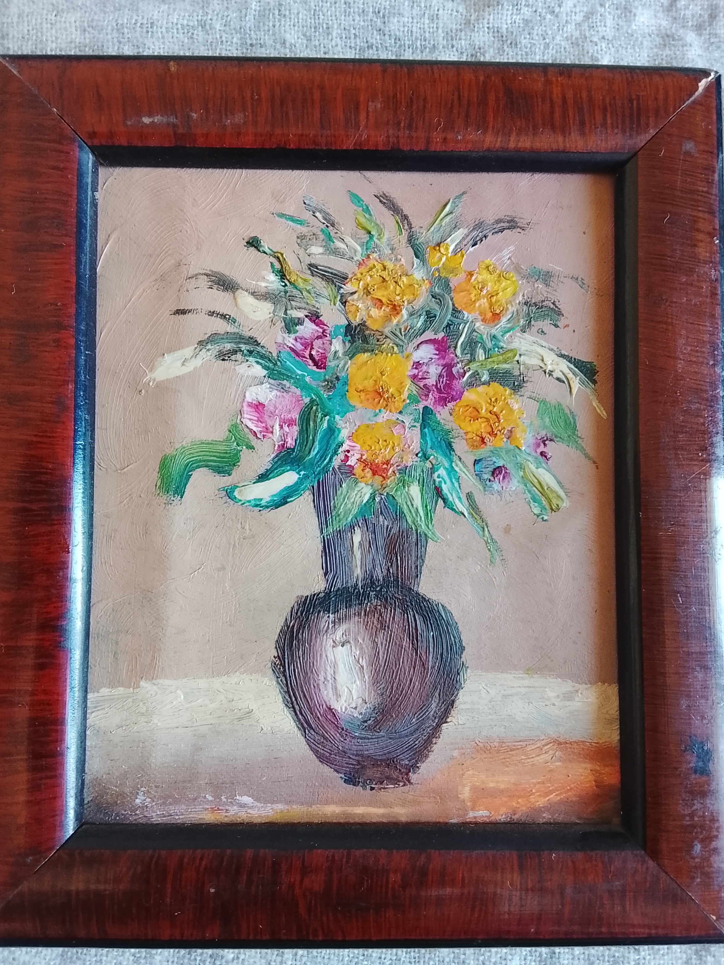 Pintura de barco al óleo