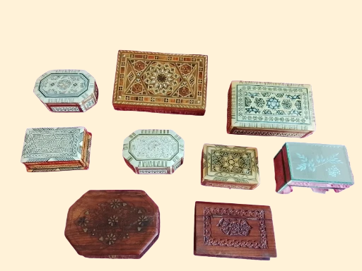 Cofre o cajas decorativas de madera y nacar