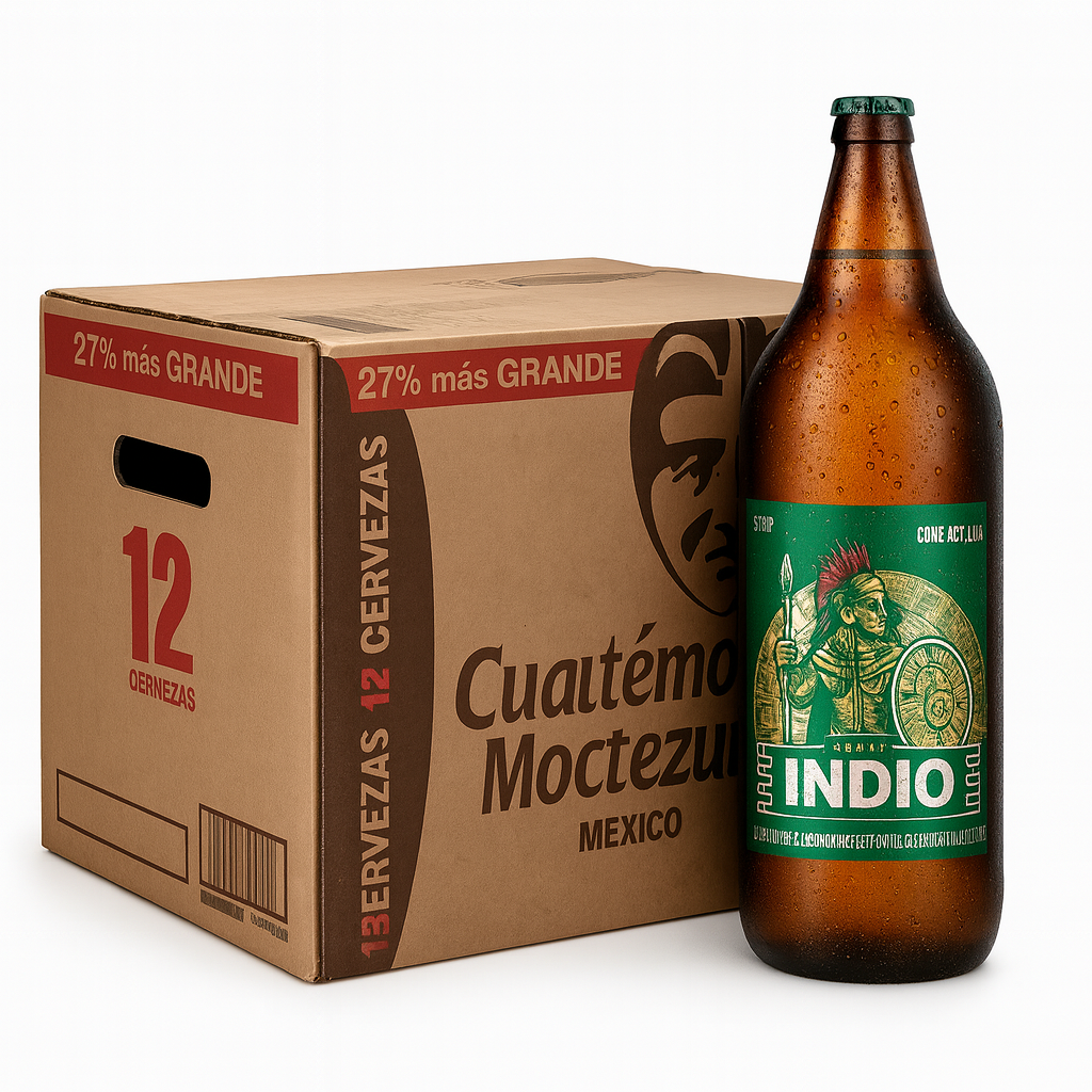Carton Cerveza Indio 1.2L 