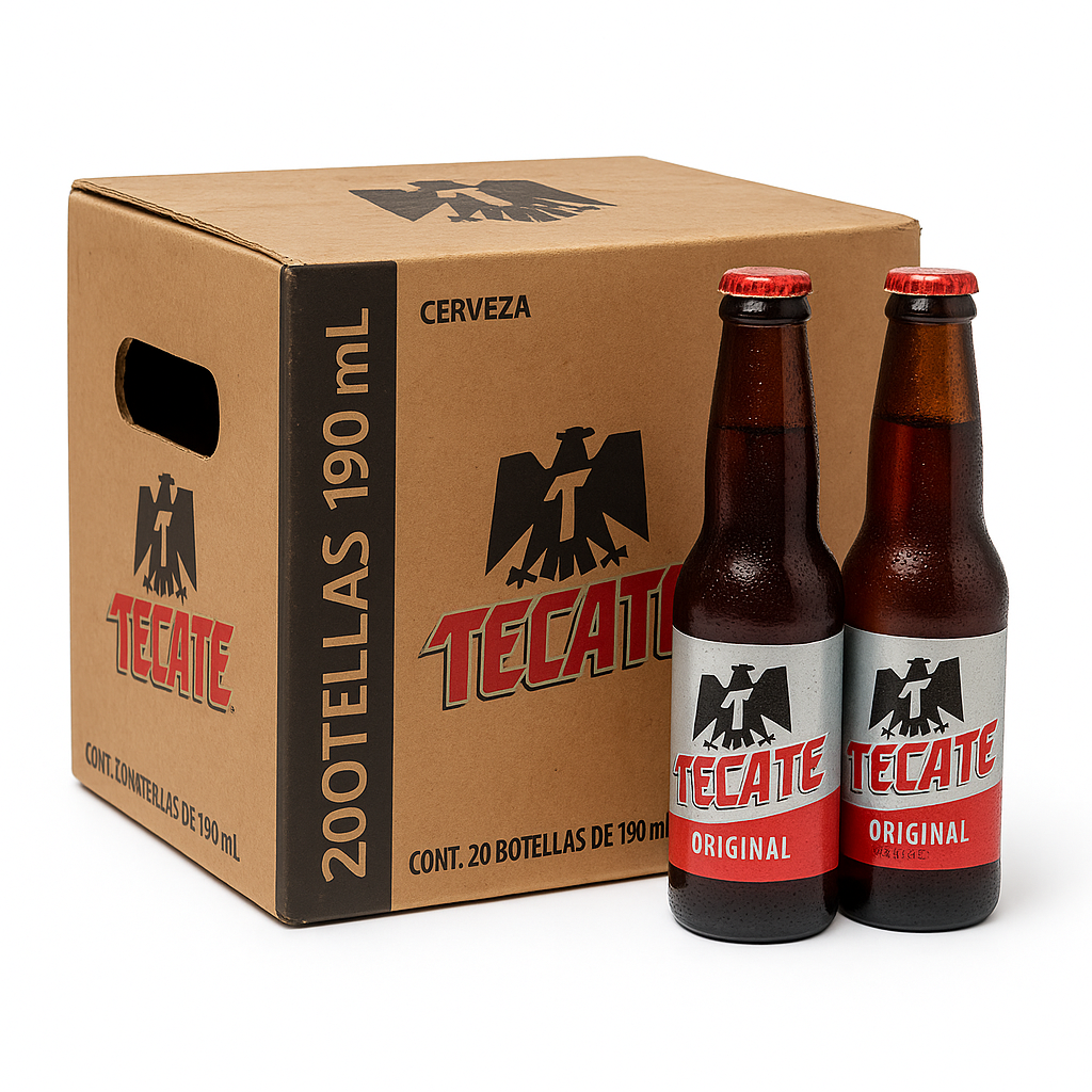 Carton Cerveza Tecate Original 190 mL