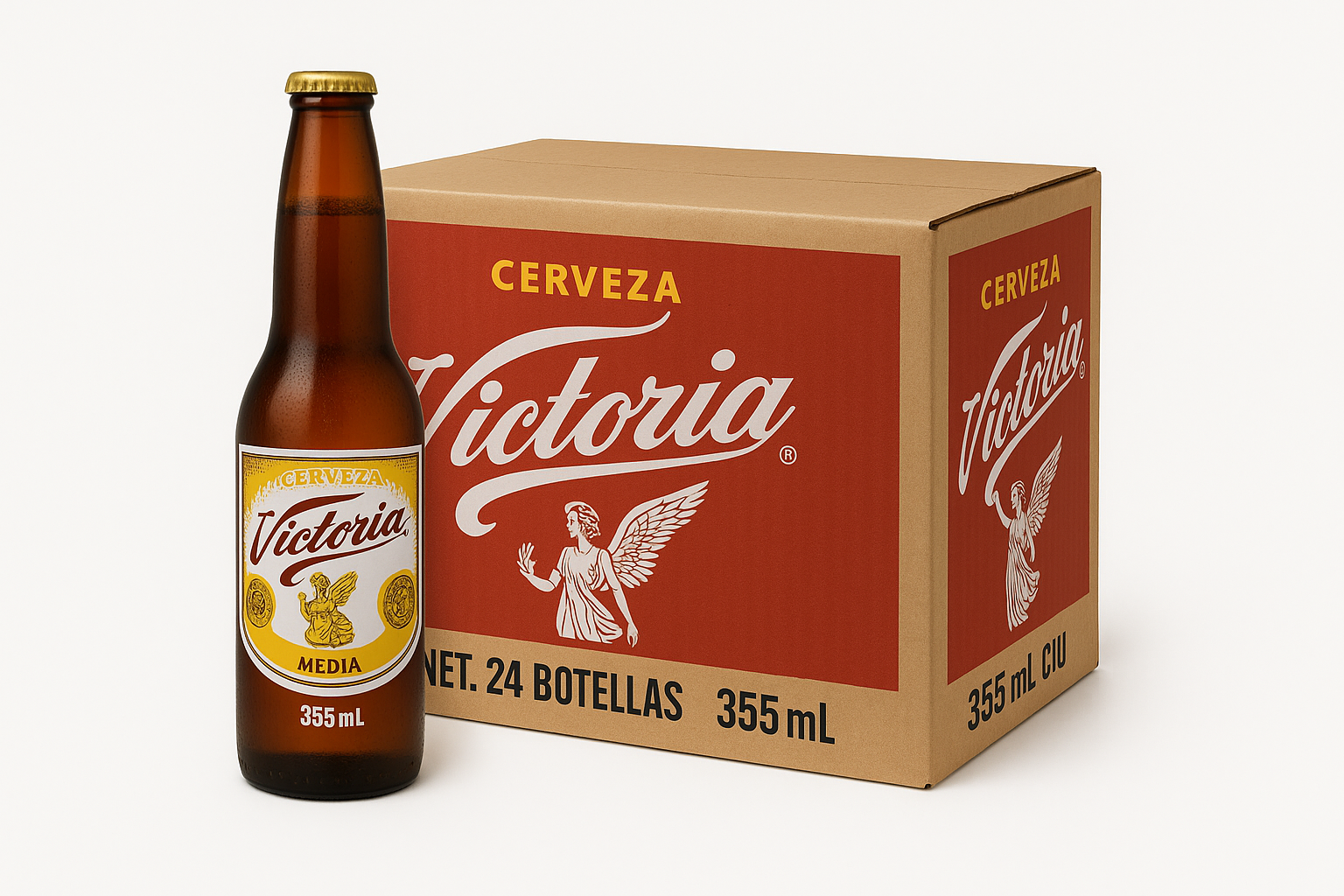 Carton Cerveza Victoria Media 355 mL