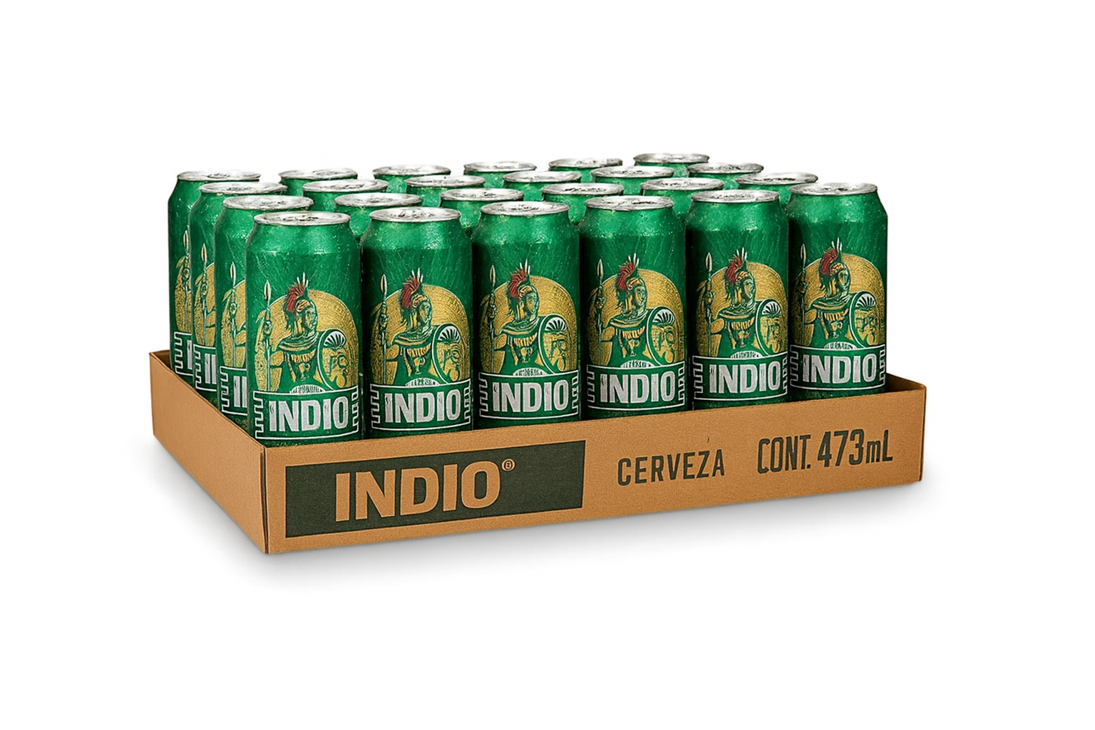 Charola Cerveza Indio Latón 473 ml