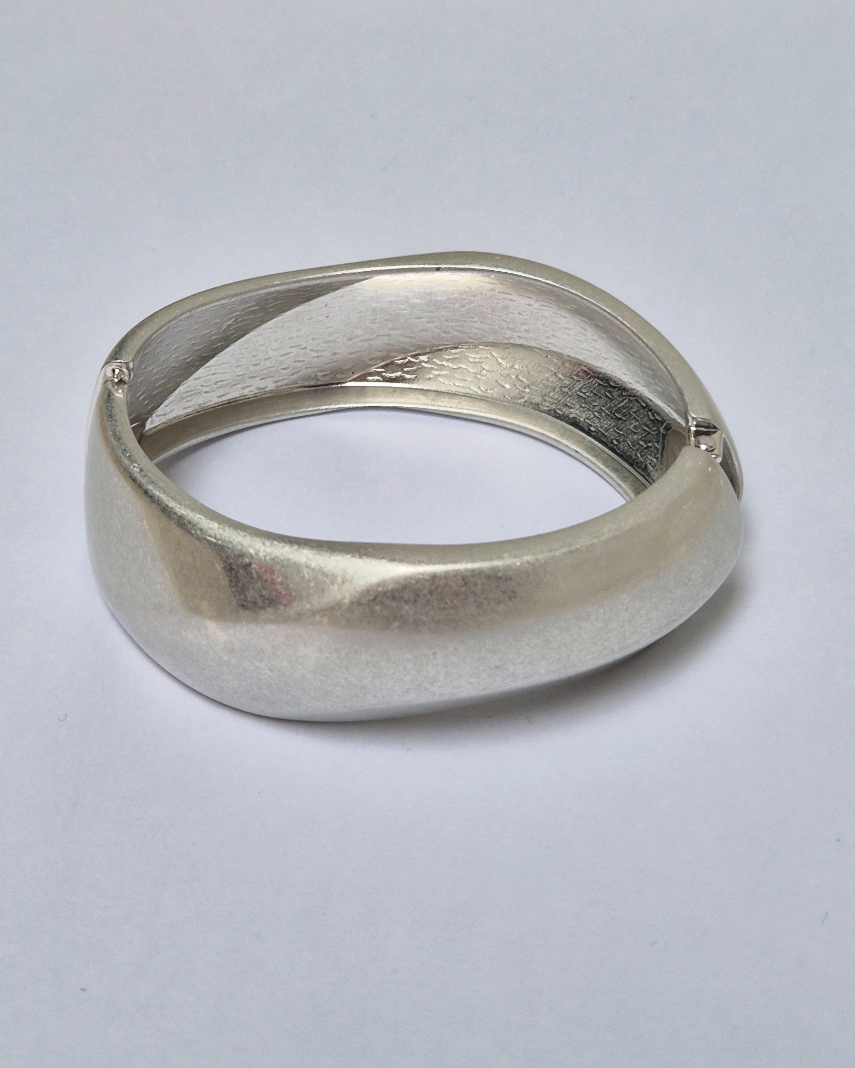 Bracelete Prata e dourado Retangular