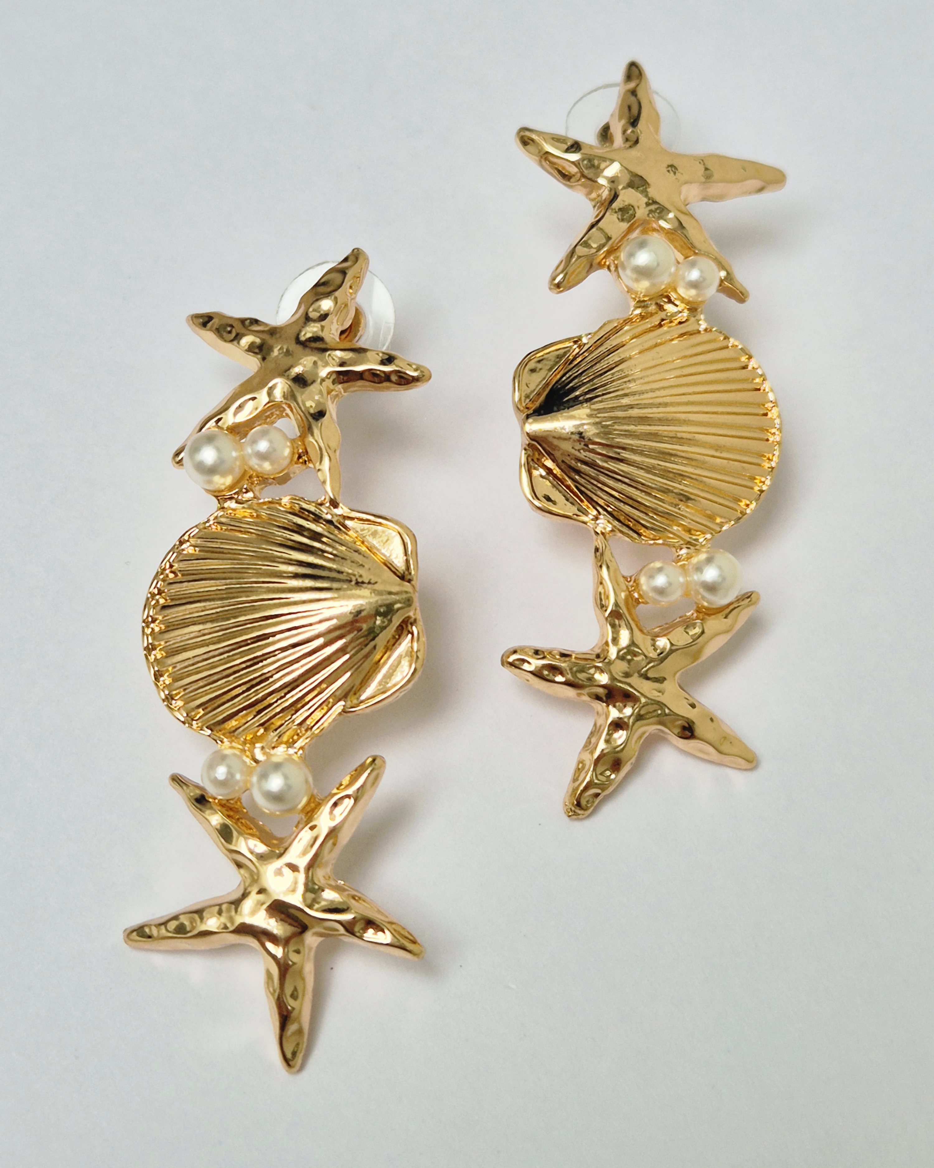 Brinco Concha e estrela