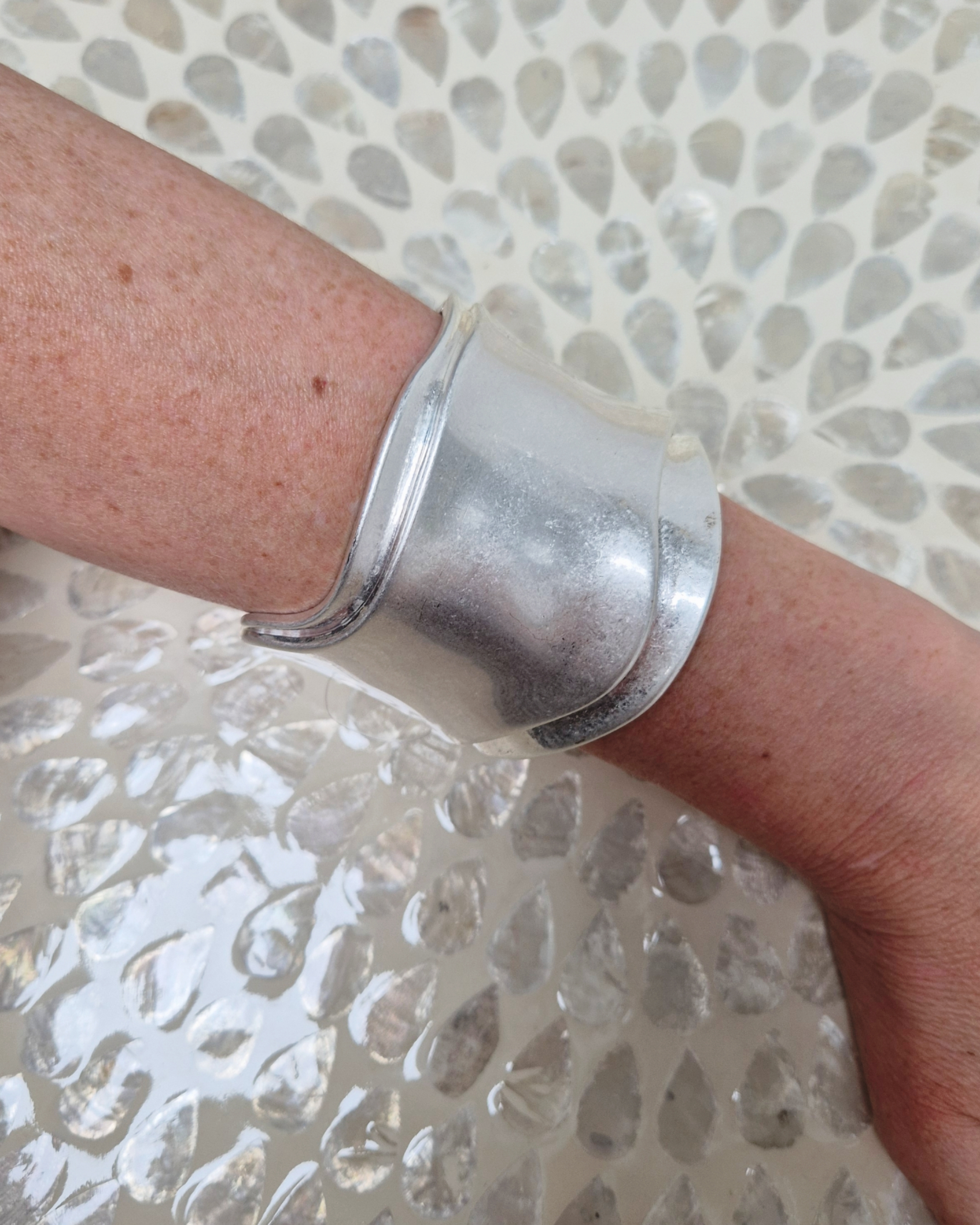 Braceletes Ante Braço Prateado e Dourado