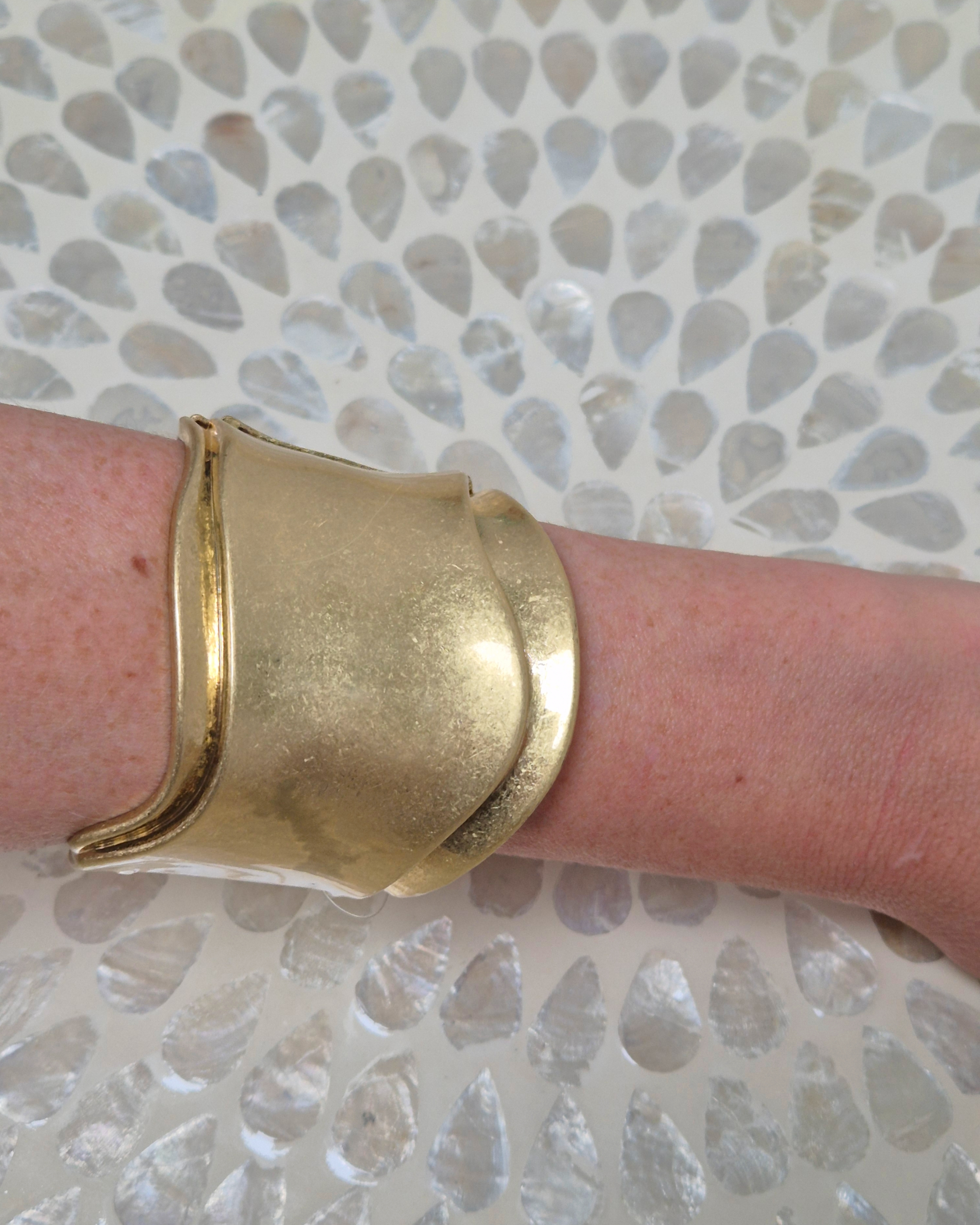 Braceletes Ante Braço Prateado e Dourado