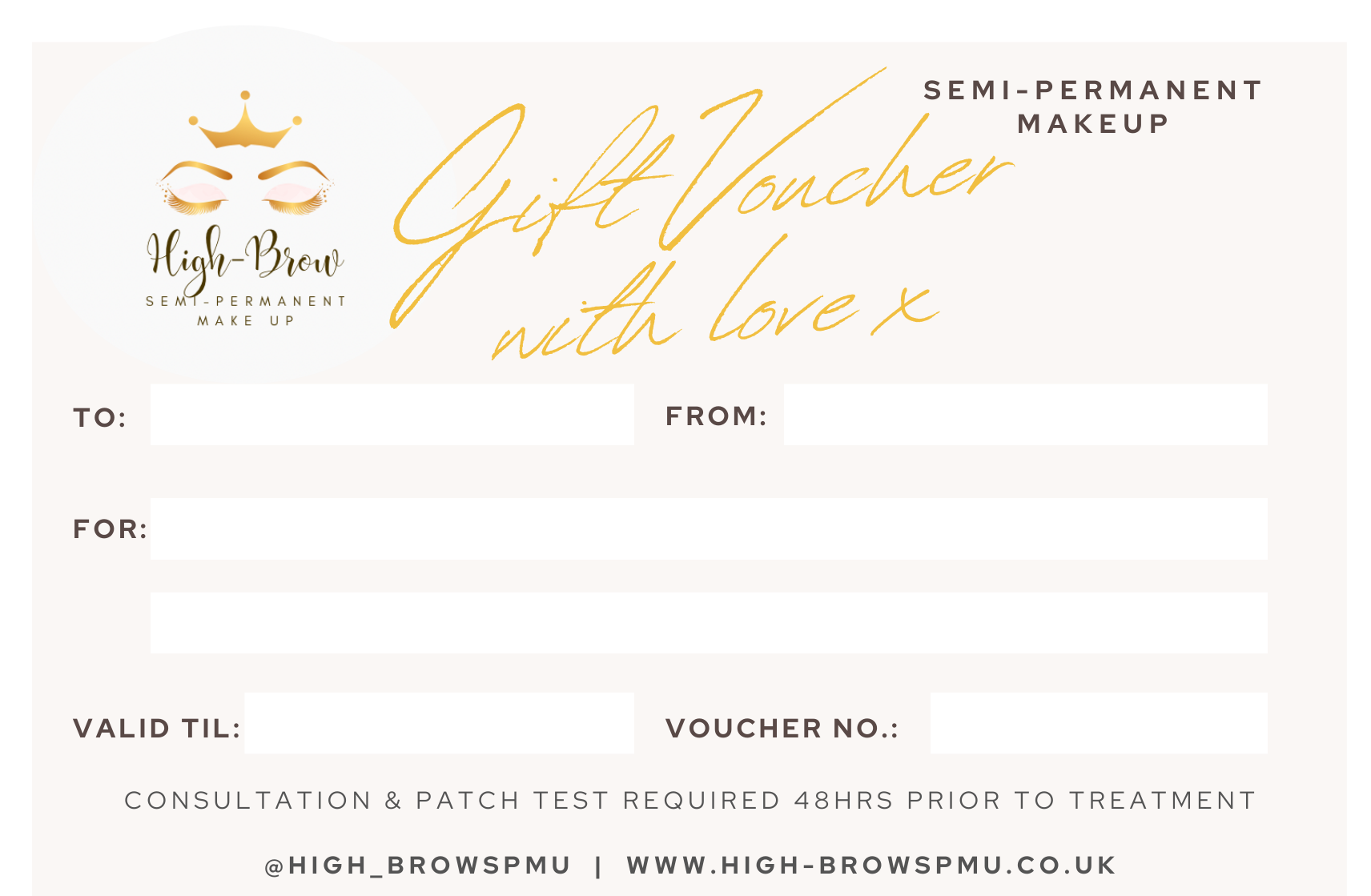 Semi-Permanent Makeup Gift Voucher