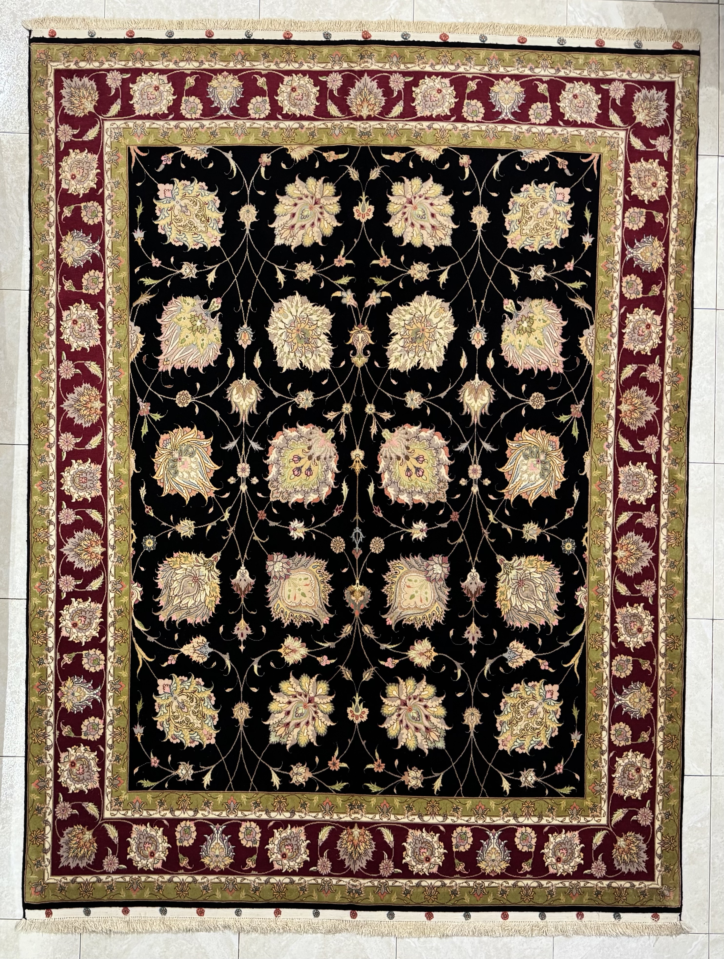 Tappeto Persiano Tabriz Trama Seta Ex Fine 191×250 cm