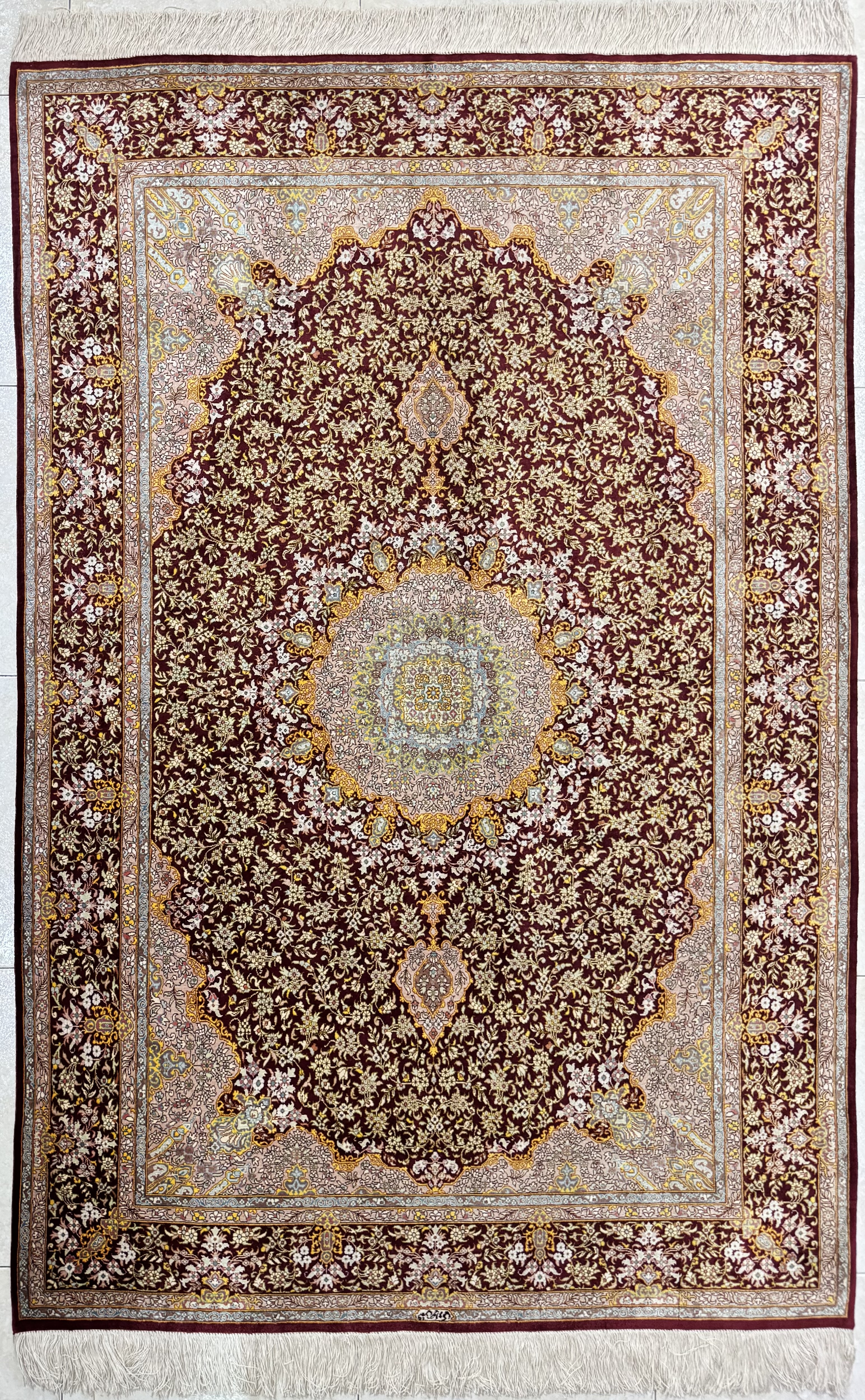 Tappeto Qum in seta extra fine 132×196 cm