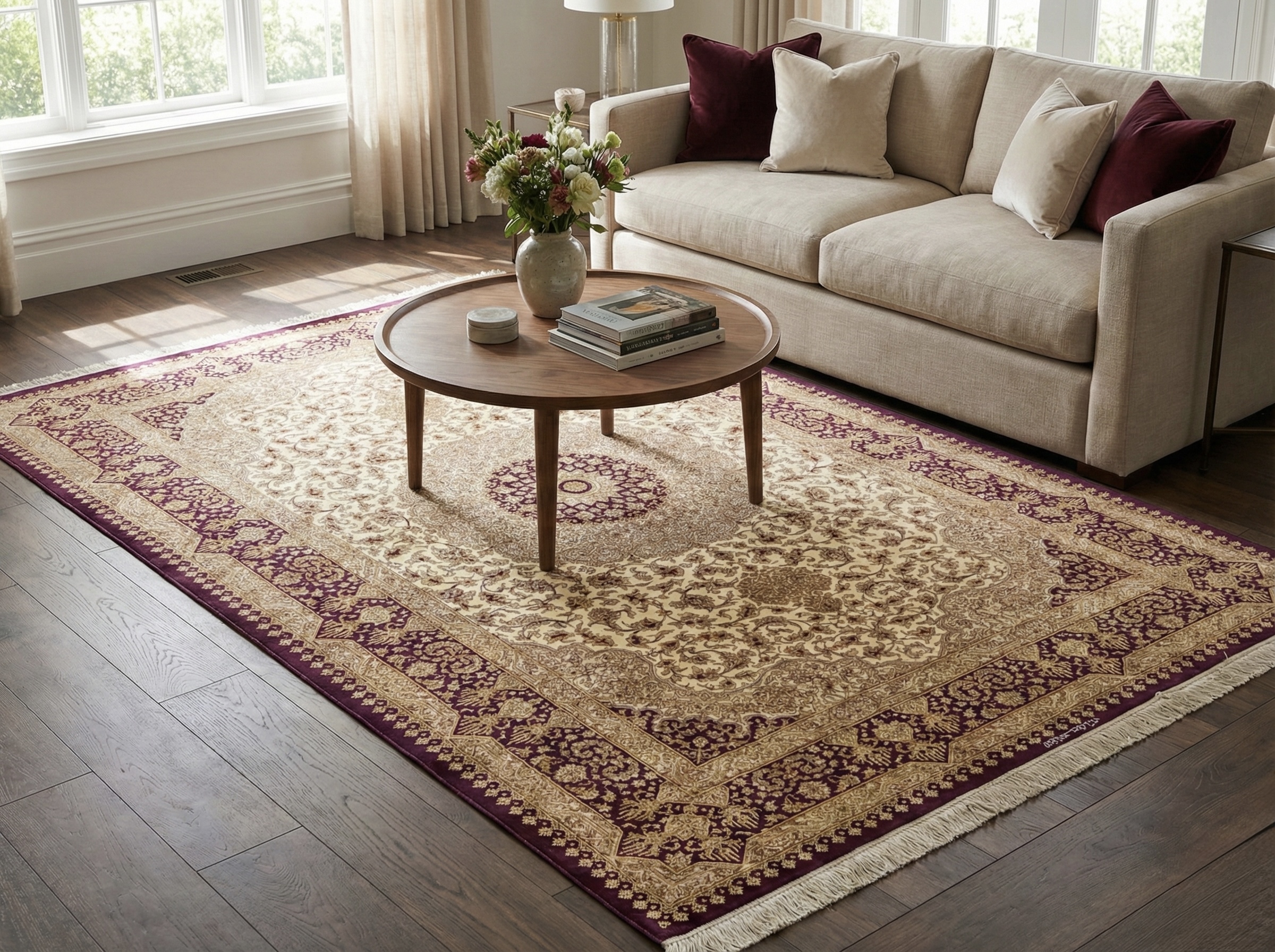 Tappeto Qum in seta extra fine 129×191 cm