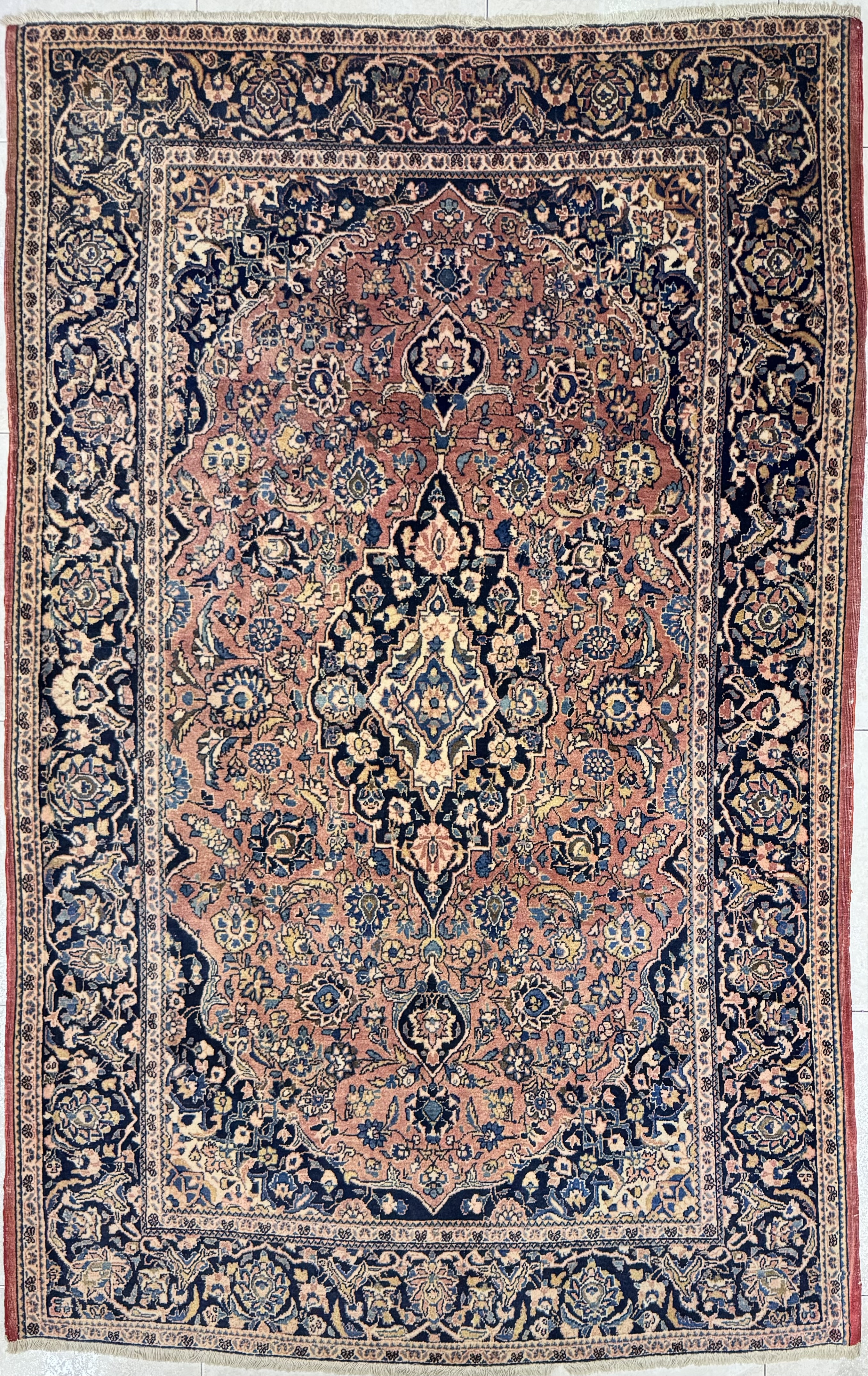 Tappeto Kashan vecchio 130×210 cm