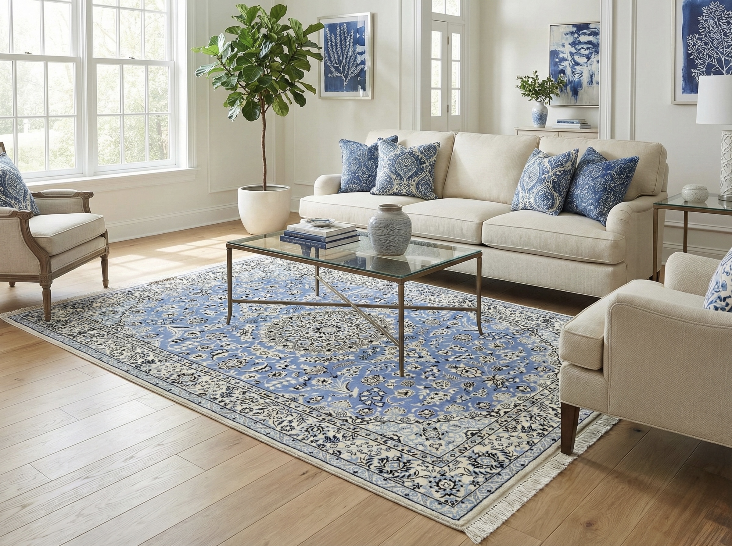 Tappeto Nain 6 Fili Fine 125×195 cm