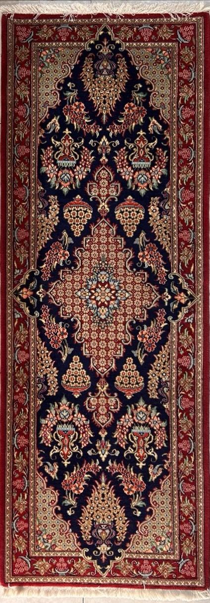 Tappeto Guida Qum in Seta – 77×205 cm