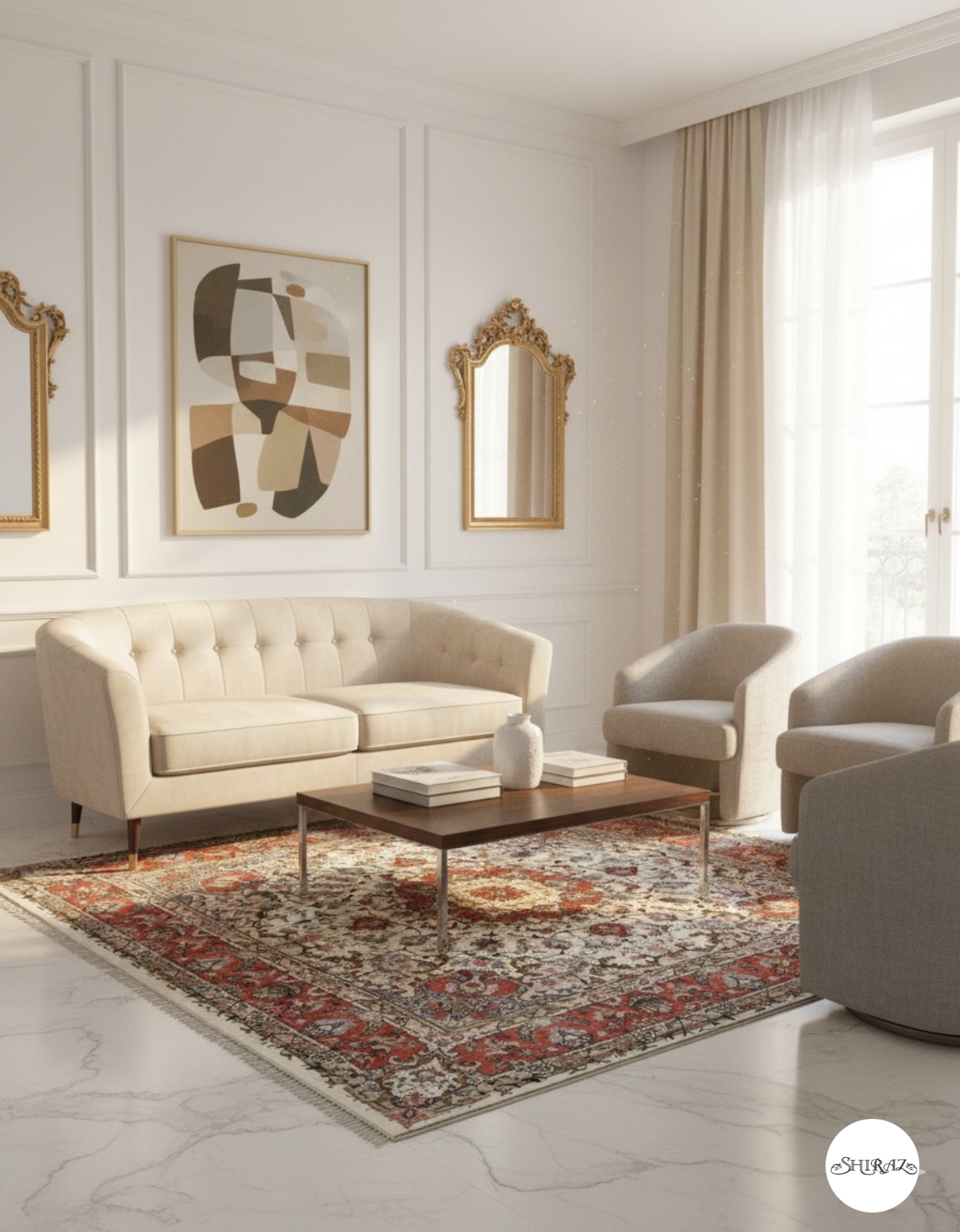 Tappeto Persiano Tabriz Fine 200×200 cm