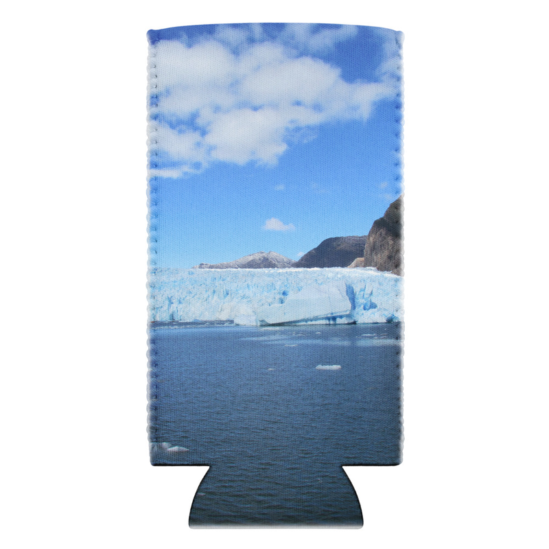 Porta latas con diseño del glaciar San Rafael (Campos de Hielo Norte - Chile)