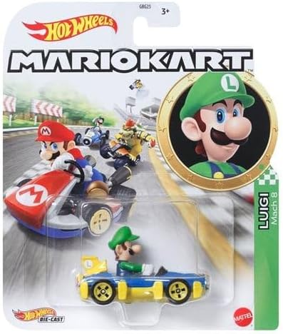 Hot Wheels Mario Kart Luigi Mach 8