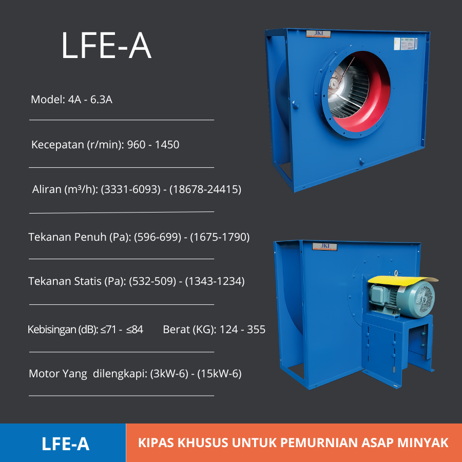 LFE-A Kipas Khusus Pemurnian Asap Minyak | Sistem Ventilasi Industri