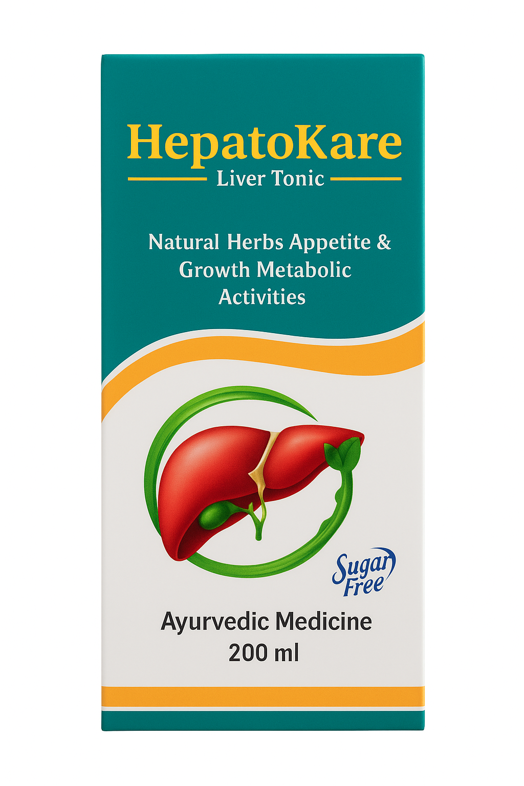HepatoKare Liver Tonic, Natural Herbs Appetite & Growth Metabolic Activities, Ayurvedic Medicine, 200 ml