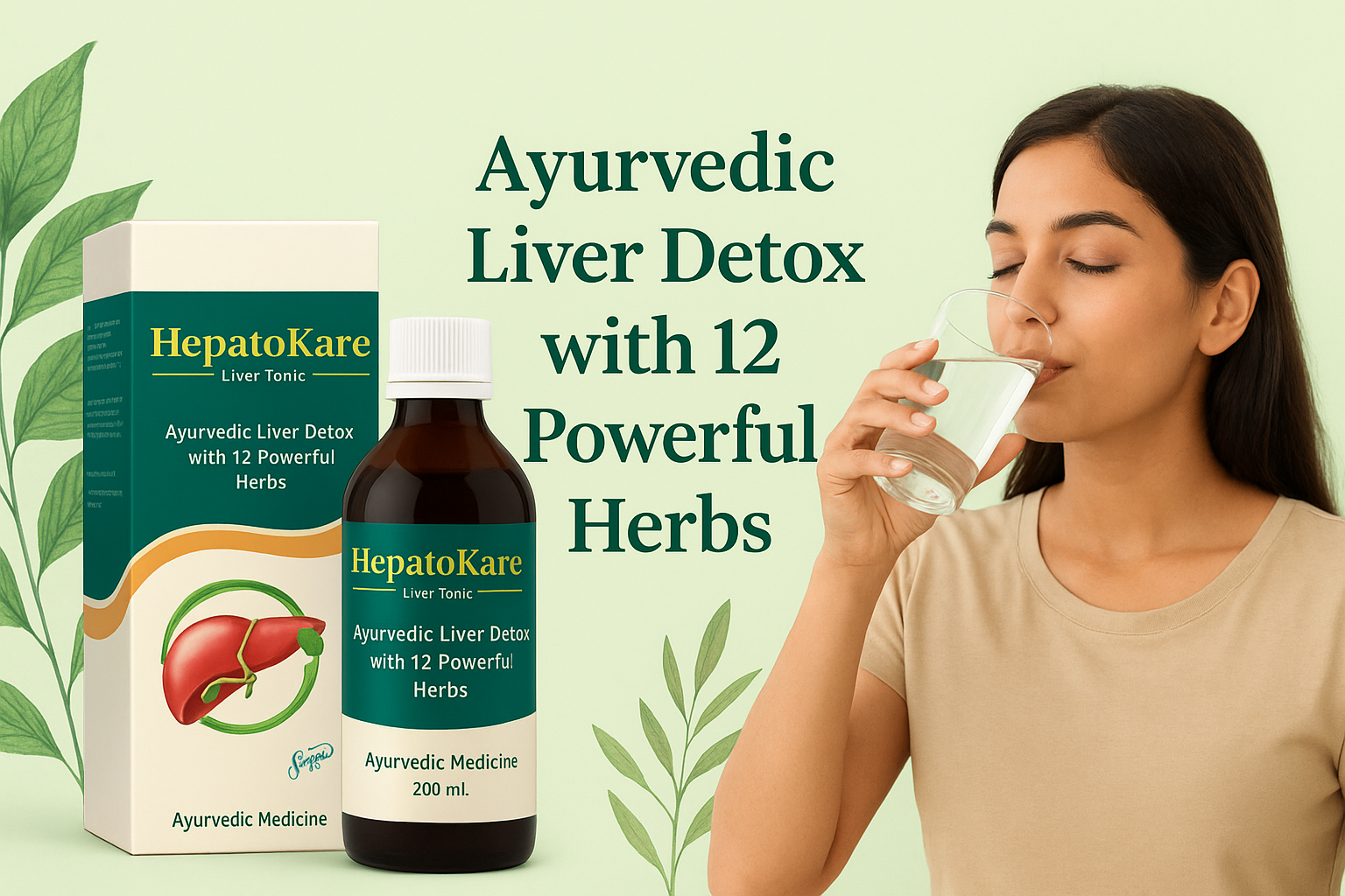 HepatoKare Liver Tonic, Natural Herbs Appetite & Growth Metabolic Activities, Ayurvedic Medicine, 200 ml