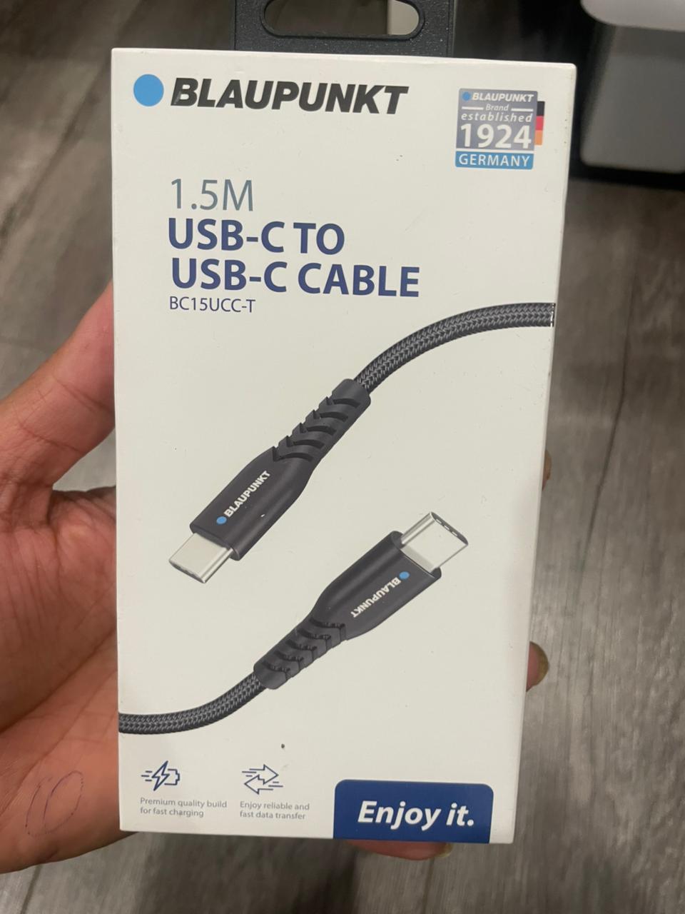 Blaupunkt 1.5M USB-C to USB-C Cable