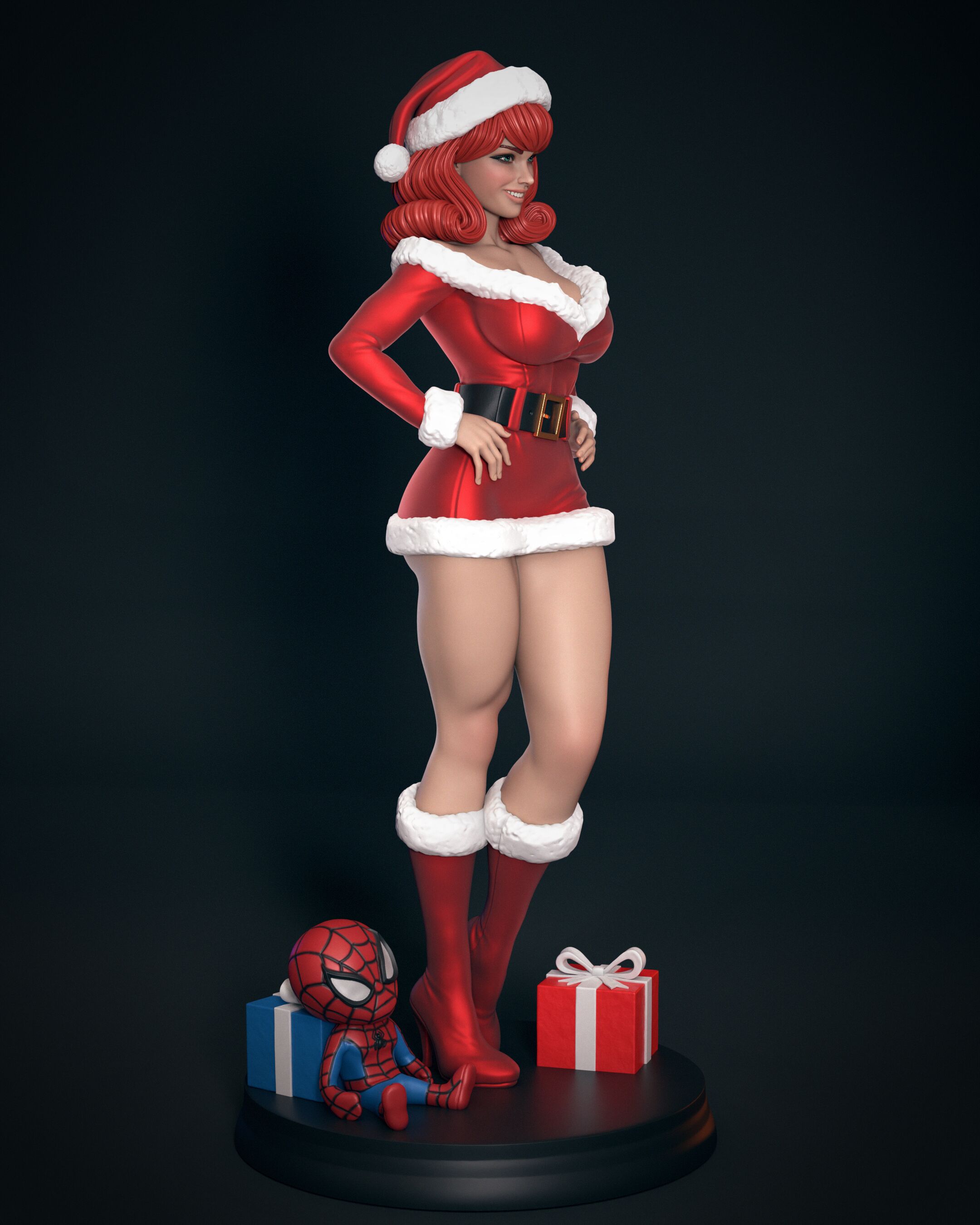 Santa Lady Figurine