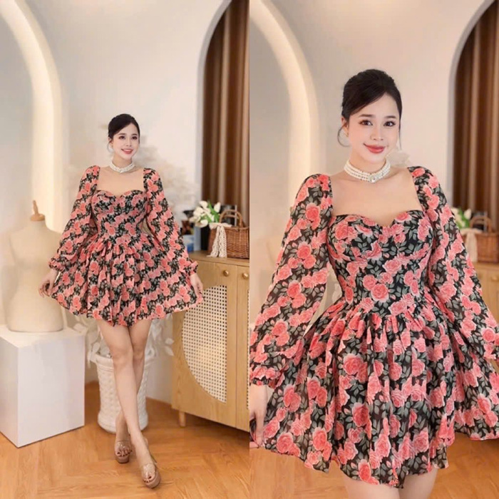 Chic Floral Mini Dress 