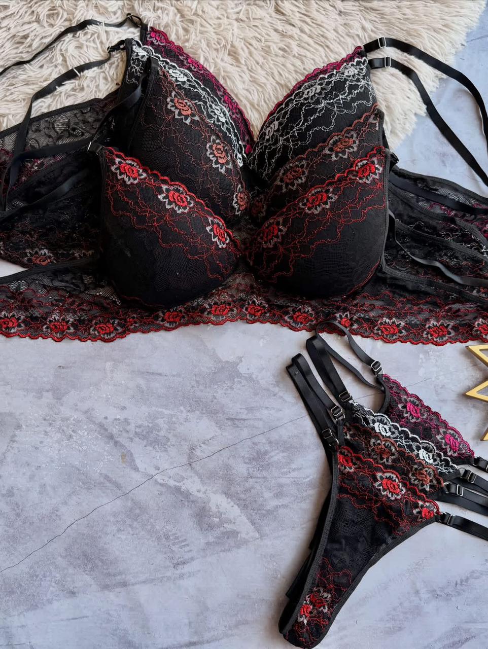 Conjunto de lencería encaje