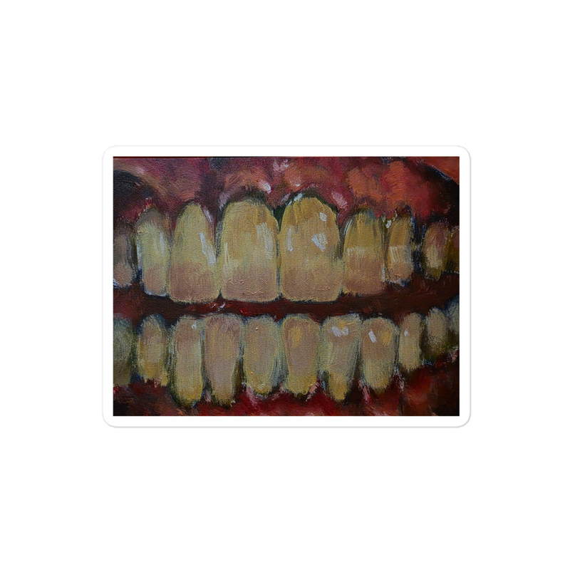 "teeth" sticker
