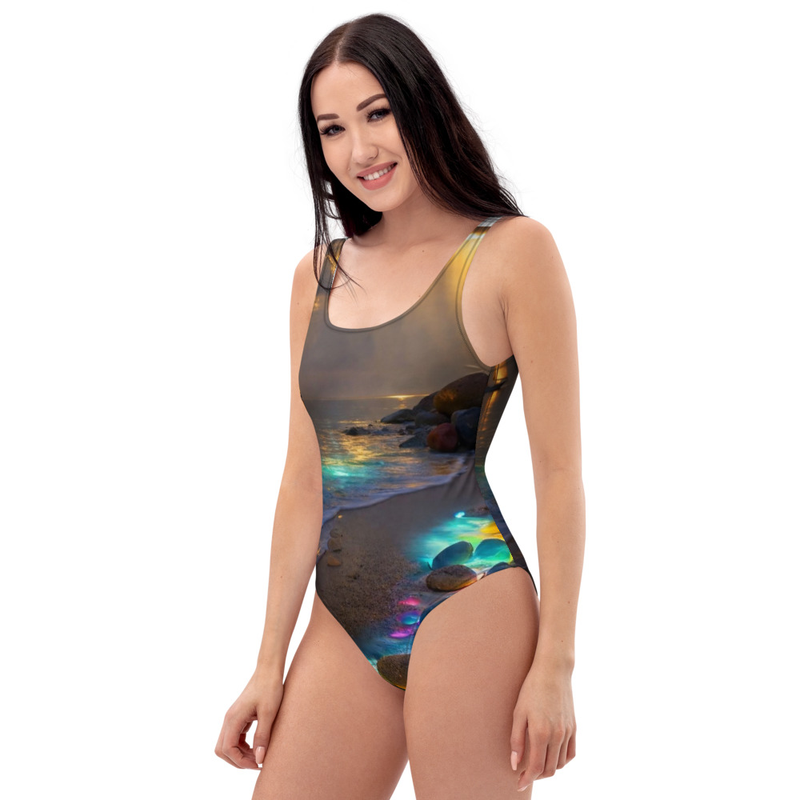 Glow Night Beach Vibes One-Piece Swimsuit