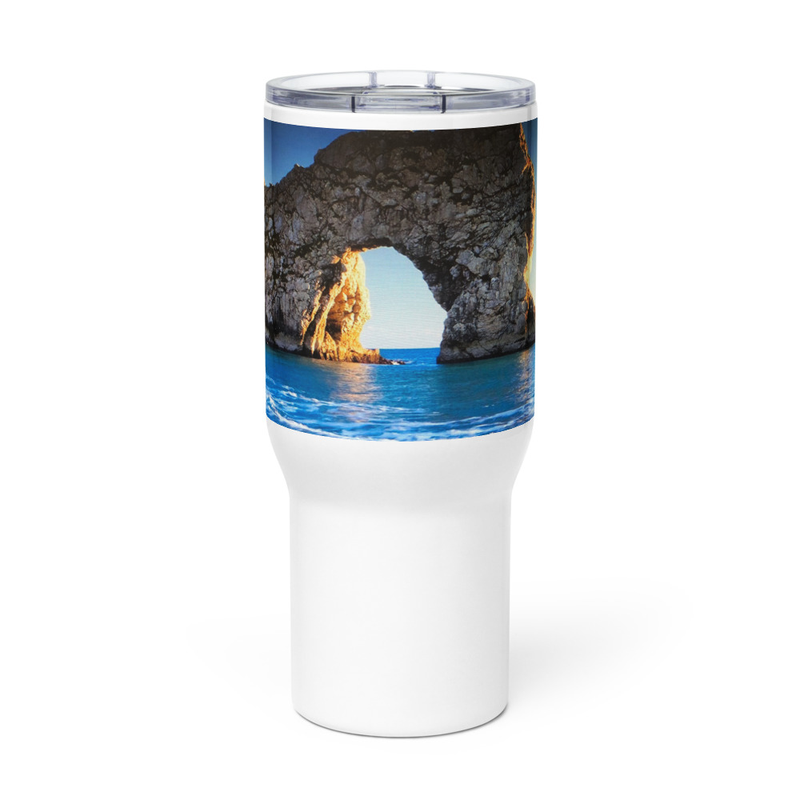 Blue Waters Travel mug with a handle