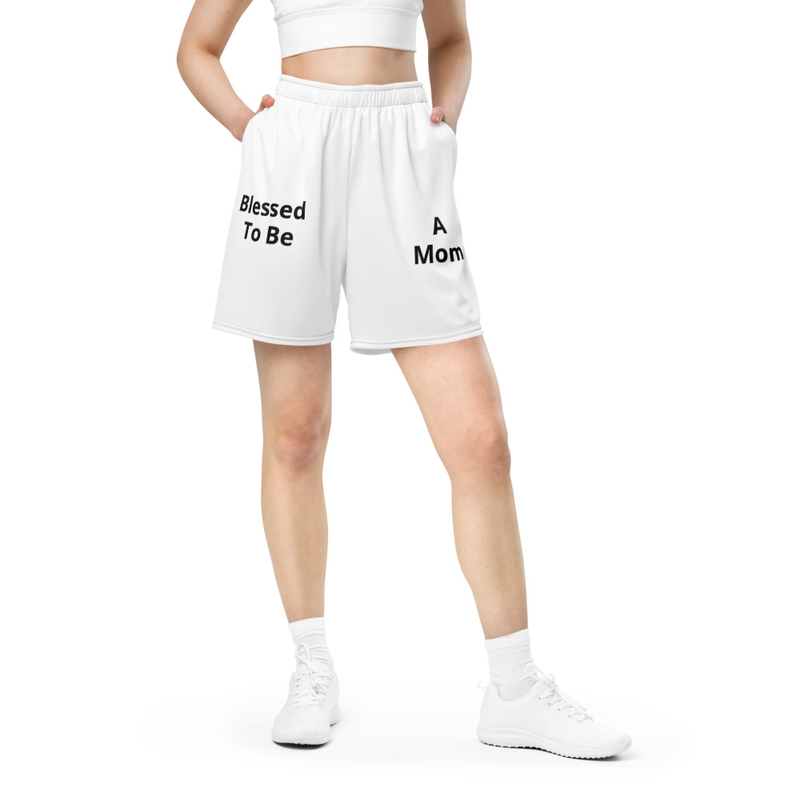 Blessed to be a Mom Unisex mesh shorts