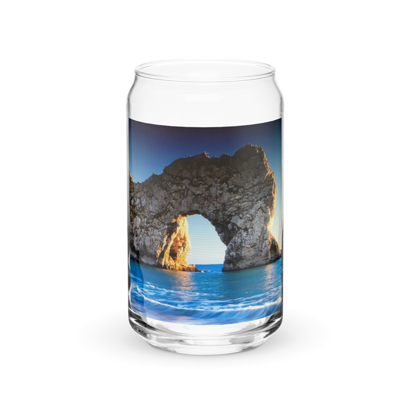 Blue Waters Can-shaped glass