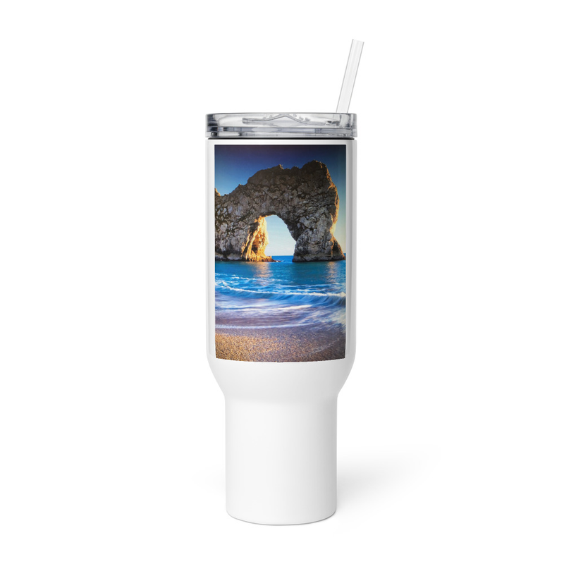 Blue Waters Travel mug with a handle