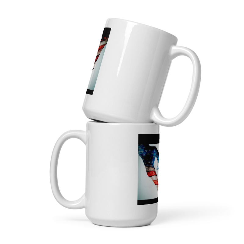 Memorial Day White glossy mug