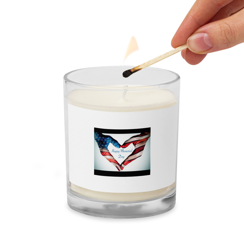 Memorial Day Glass jar soy wax candle