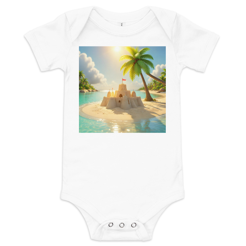 Island Sand Castle Baby short sleeve one piece