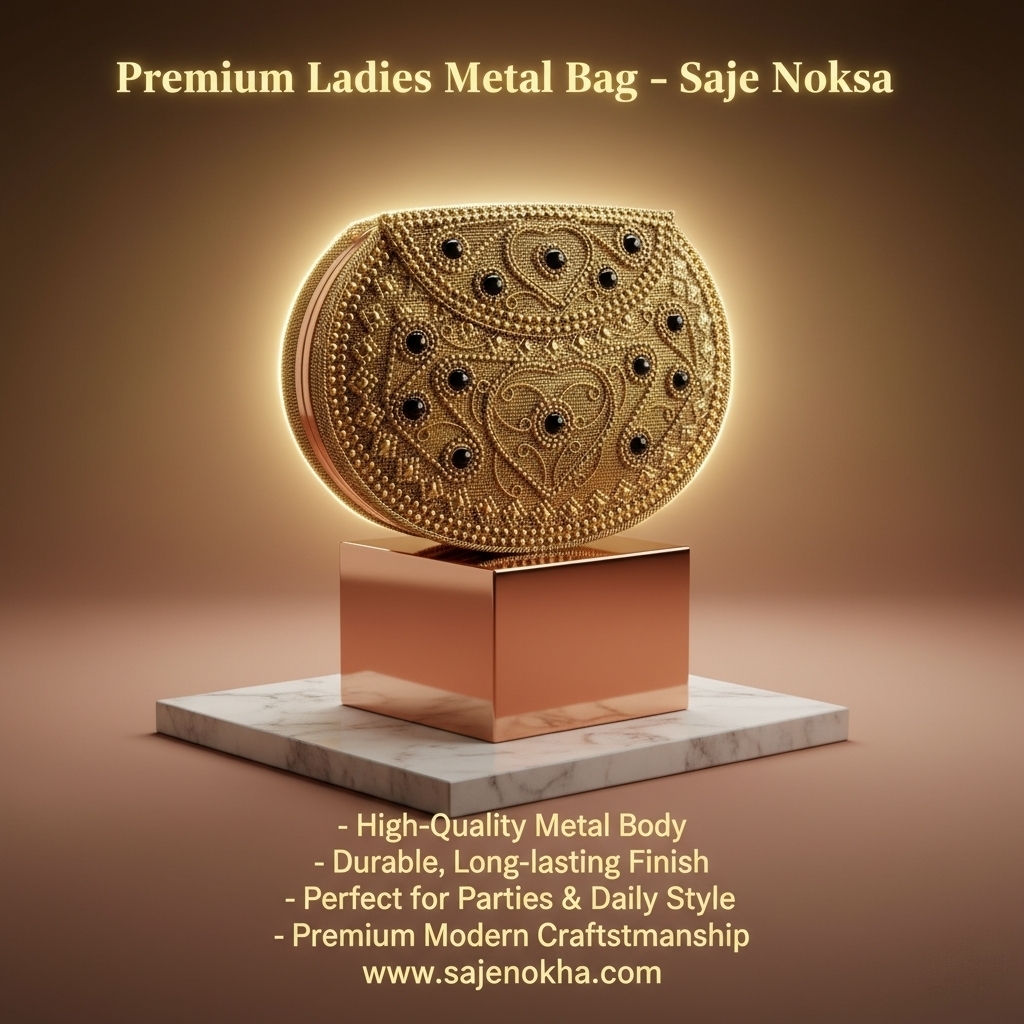 Golden Elegance Clutch