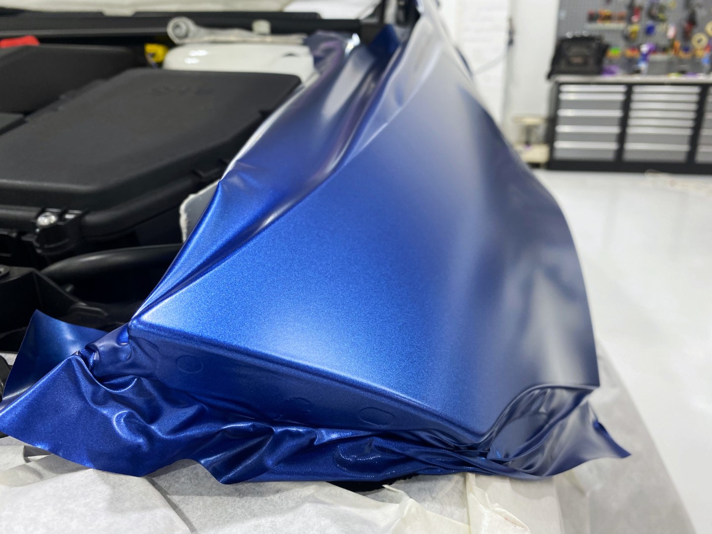 Gloss Metallic Blue Vehicle Wrap Film