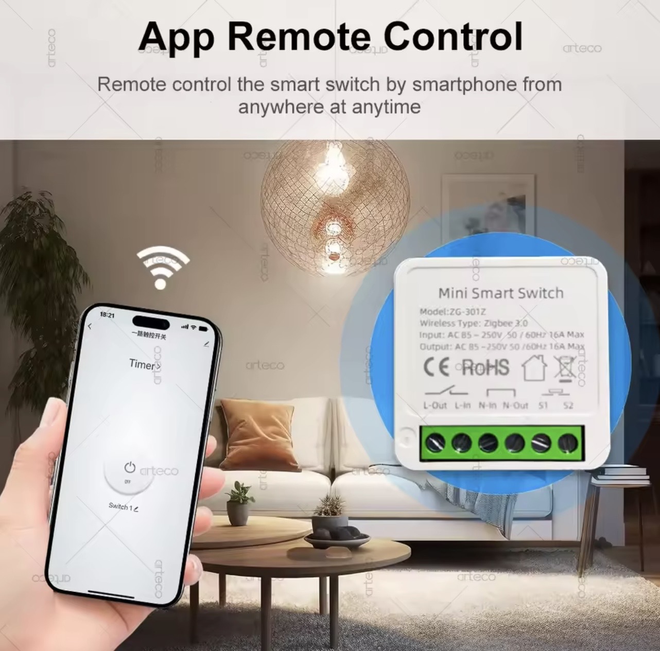 3-Channel Smart WiFi Switch Module 3.3A | Alexa Google Home 