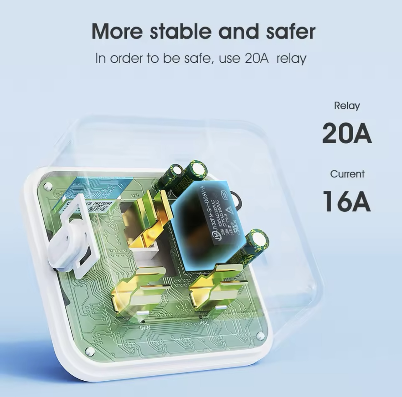 High-Performance 16A Smart WiFi Plug with Alexa & Google Assistant – Energy Monitoring & 3500W Support